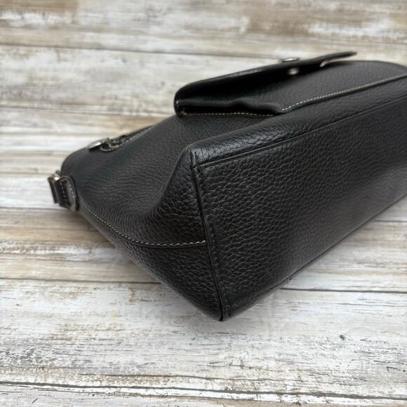 Brighton Pebbled Leather Purse Shoulder Bag Black Braided Heart Classic Boho Y2K - Picture 11 of 17